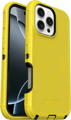 OtterBox - Defender Series Hard Shell Case With Magsafe for Apple iPhone 16 Pro Max - Night (Black & Yellow) - Night Reverse (Yellow & Black)