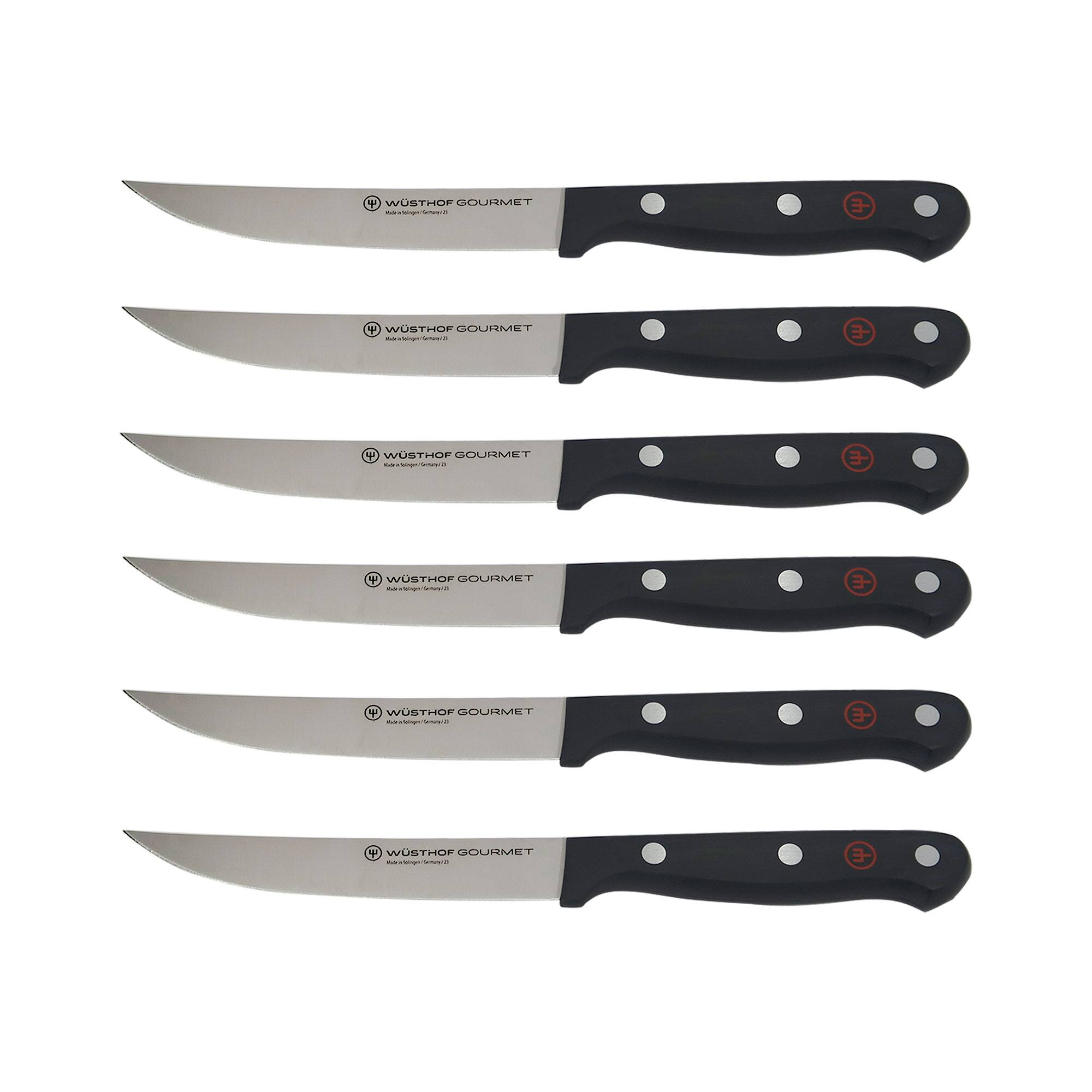 Wusthof - Gourmet 6-Piece Steak Knife Set - Silver