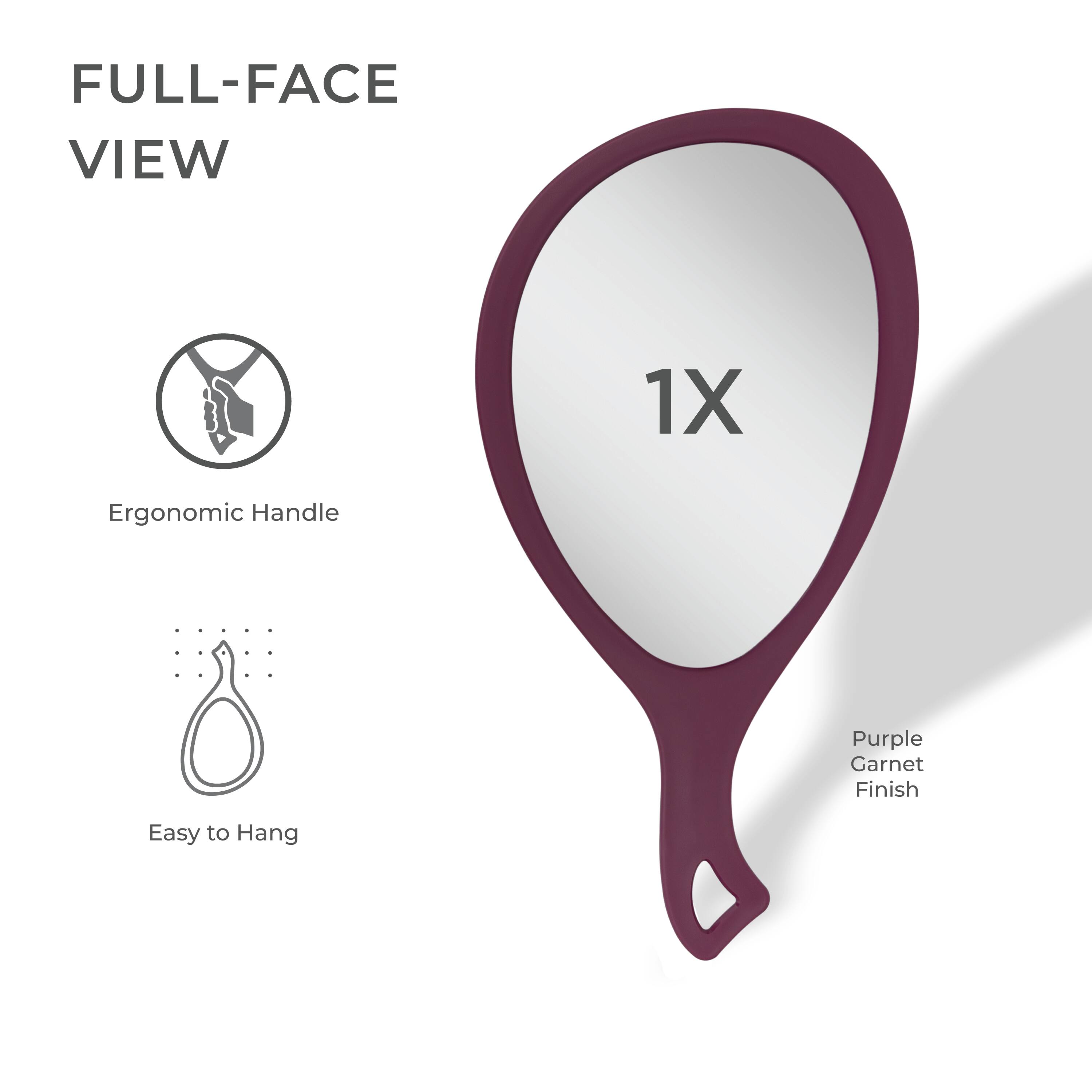 FULL-FACE VIEW

1X

Ergonomic Handle

Easy to Hang

Purple Garnet Finish