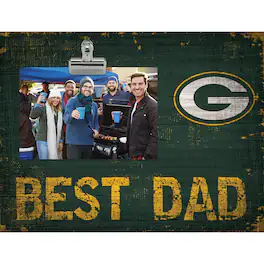 Fan Creations - Green Bay Packers 8'' x 10.5'' Best Dad Clip Frame - Multicolor
