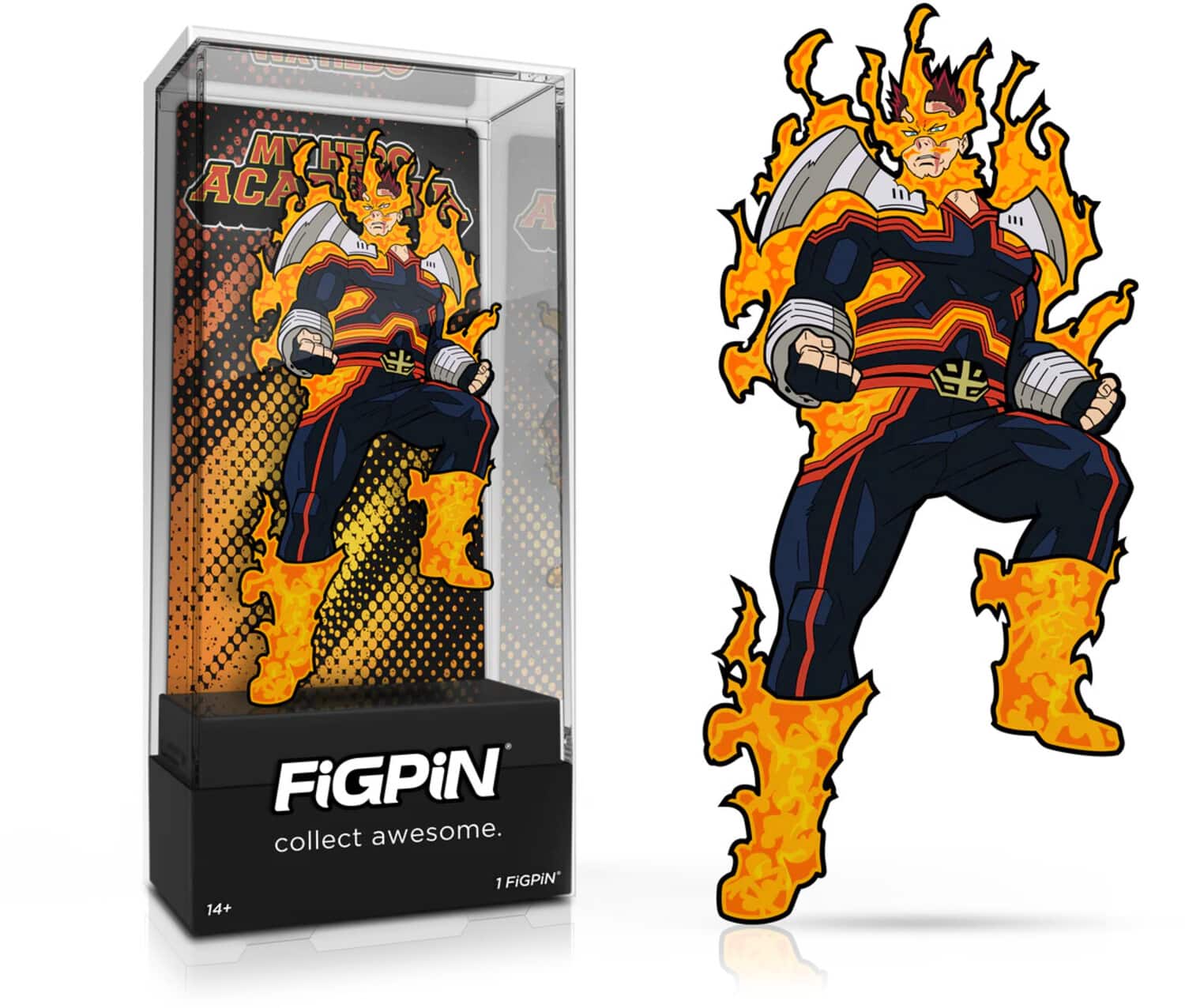 PopMarket - FiGPiN - My Hero Academia - Endeavor Glow in the Dark Enamel Pin (1579) (MHA) - COLLECTABLES - Multicolor