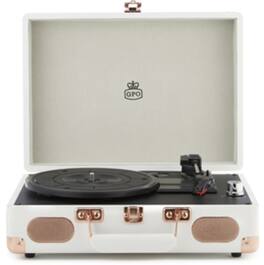 PopMarket - GPO Retro GPOSOHOWH SOHO Portable Briefcase Turntable - TURNTABLES - White