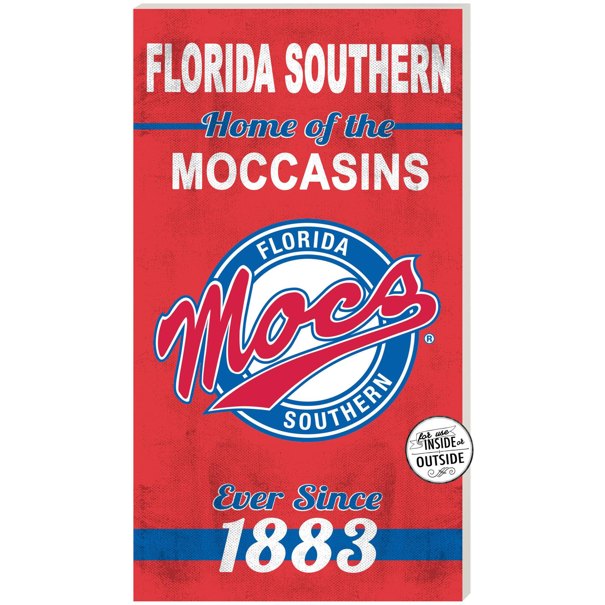 Scarlet Florida Southern Moccasins 11'' x 20'' Home Of The Sign