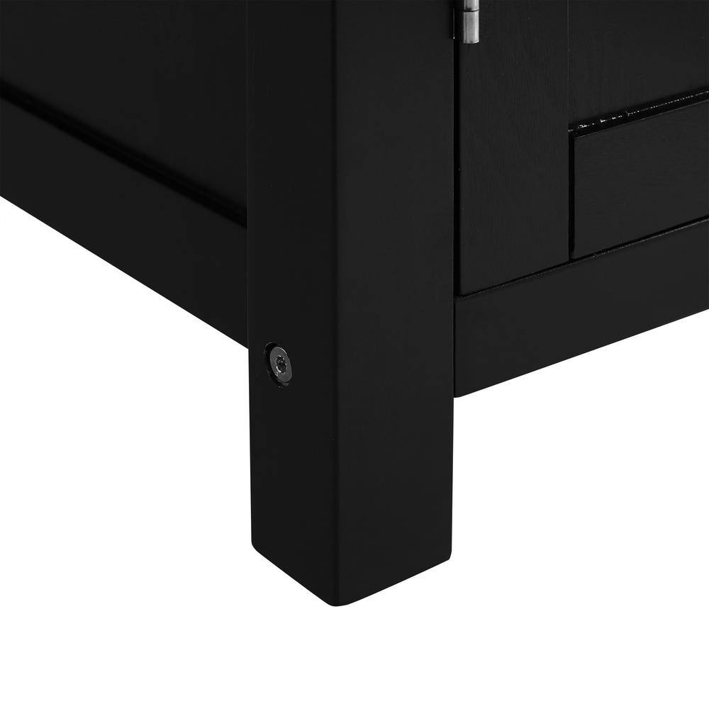 Alt View 7. Crosley Furniture - Savannah Wood Top Drop Leaf Kitchen Island/Cart - Black.