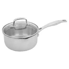 Henckels - Clad H3 2-qt Saucepan with Lid - Stainless Steel