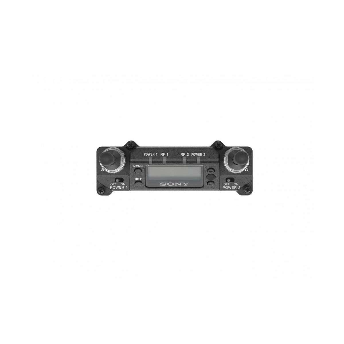 POWER 1 RF 1  
RF 2 POWER 2  
MENU  
OFF ON POWER 1  
SET  
SONY  
OFF ON POWER 2
