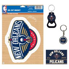 WinCraft - New Orleans Pelicans 4-Pack Key Rings and Magnets Set - Multicolor