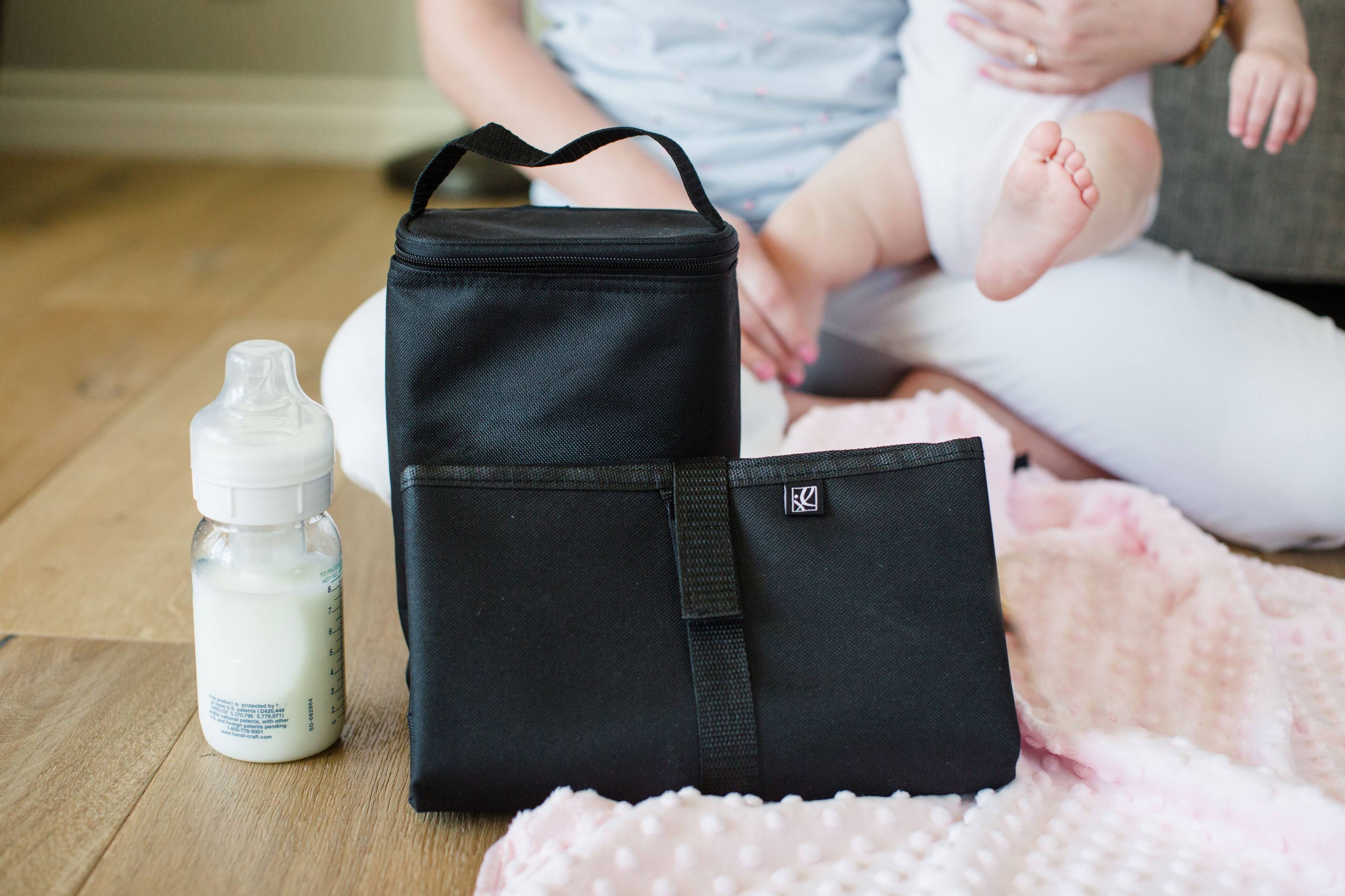 Alt View 2. J.L. Childress - J.L. Childress Tall Two Cool Breastmilk Cooler Bag, Insulated & Leak-Proof, Fits 2–4 Bottles, Black - Black.