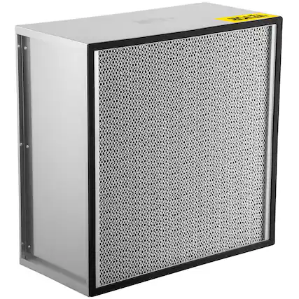 Front. VEVOR - HEPA Replacement Filter, 24''x24''x11.5'' AC Filter, True HEPA Pleated Air Filter, Air Filter Replacement - White.