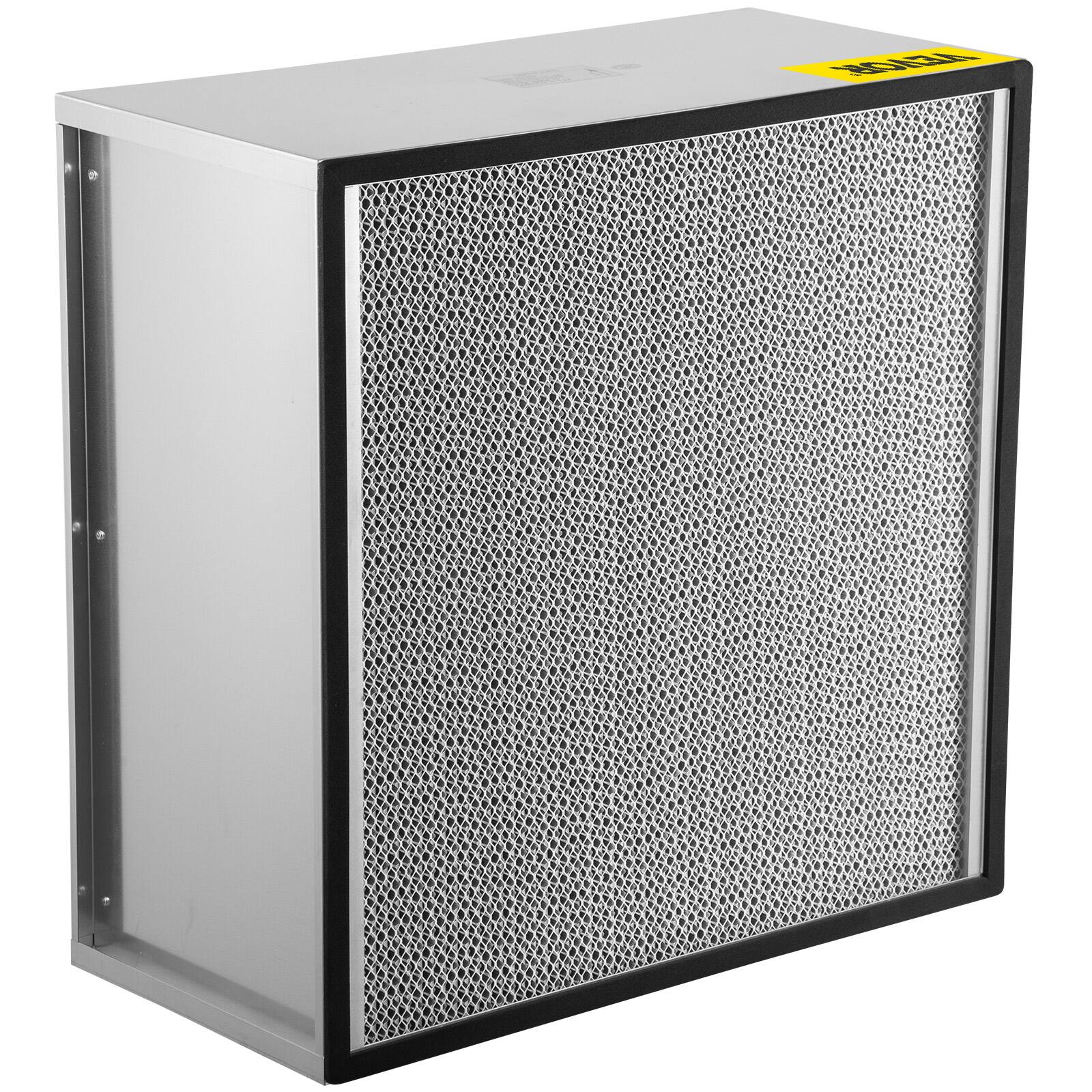 Front. VEVOR - HEPA Replacement Filter, 24''x24''x11.5'' AC Filter, True HEPA Pleated Air Filter, Air Filter Replacement - White.