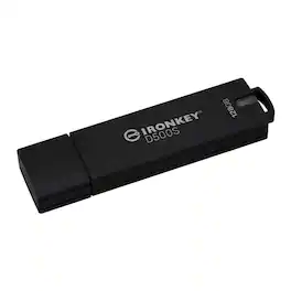Kingston - Ironkey D500S 128GB Encrypted Flash Drive - Black/Black