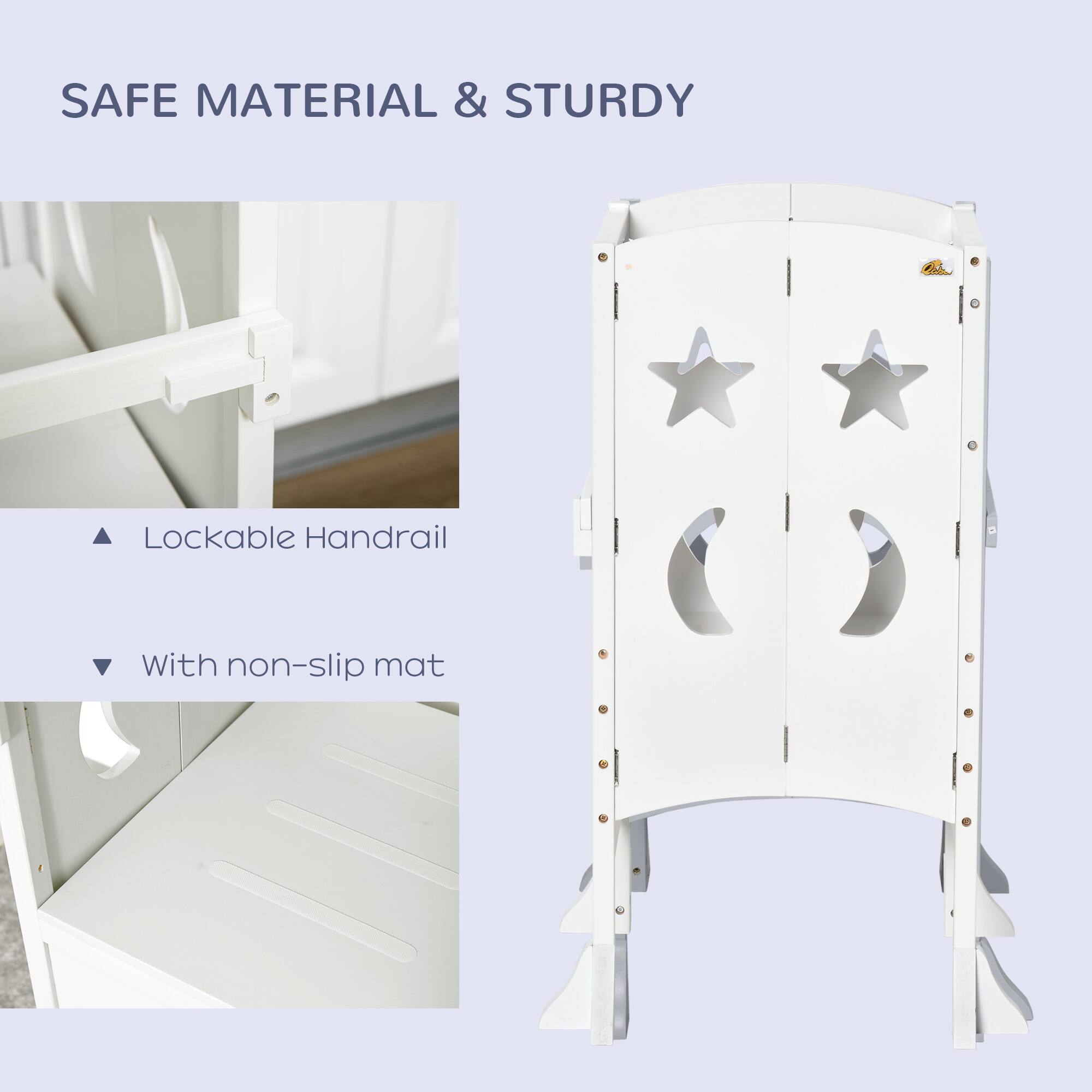 SAFE MATERIAL & STURDY

- Lockable Handrail
- With non-slip mat