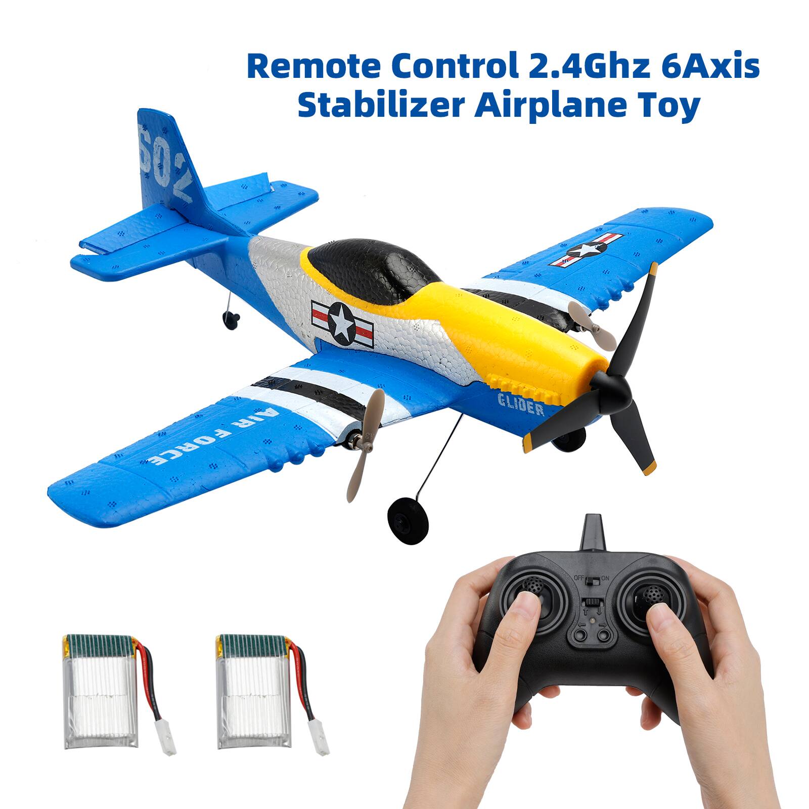 Remote Control 2.4Ghz 6Axis Stabilizer Airplane Toy

502

ELDER

AIR FORCE

OFF ON