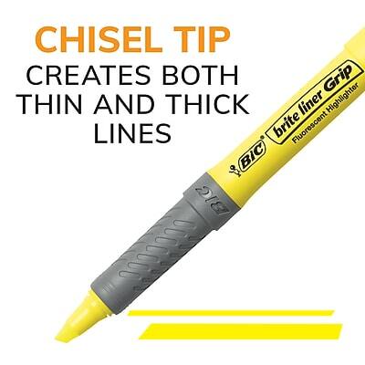 CHISEL TIP  
CREATES BOTH THIN AND THICK LINES  

Grip  
brite liner  
Fluorescent Highlighter  
216