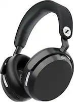 Sennheiser - MOMENTUM 5 Wireless Adaptive Noise-Canceling Around-The-Ear Headphones - Black - Front_Zoom