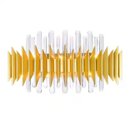 Front. CWI Lighting - Cityscape 7 Light Wall Sconce With Satin Gold Finish - Satin Gold.