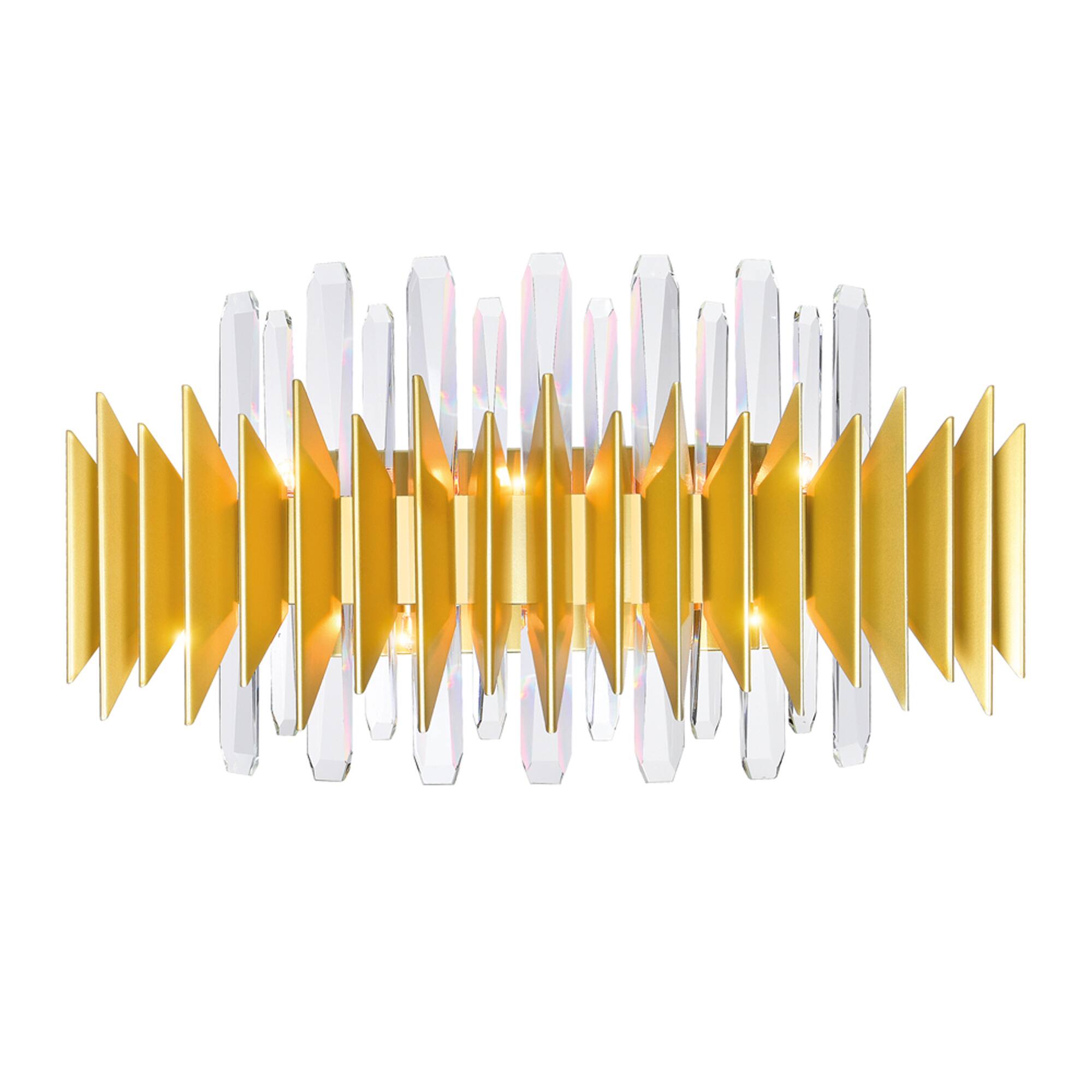 Front. CWI Lighting - Cityscape 7 Light Wall Sconce With Satin Gold Finish - Satin Gold.