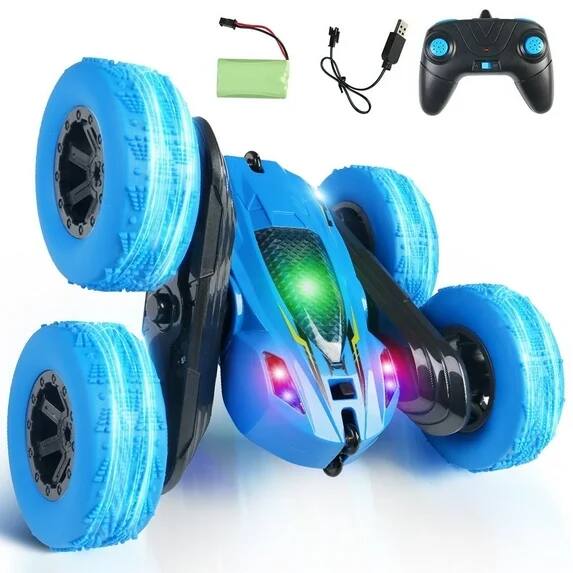 Alt View 1. MOVSSOU - Remote Control Car 4WD RC Cars 2.4GHz Electric Race Stunt Toy Car Rechargeable Birthday Gift.
