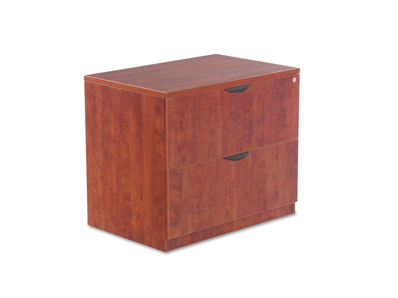Alt View 3. Alera - Alera - VA513622WA - Alera Valencia Series Two-Drawer Lateral File, 34w x 22 3/4d x 29 1/2h, Walnut.