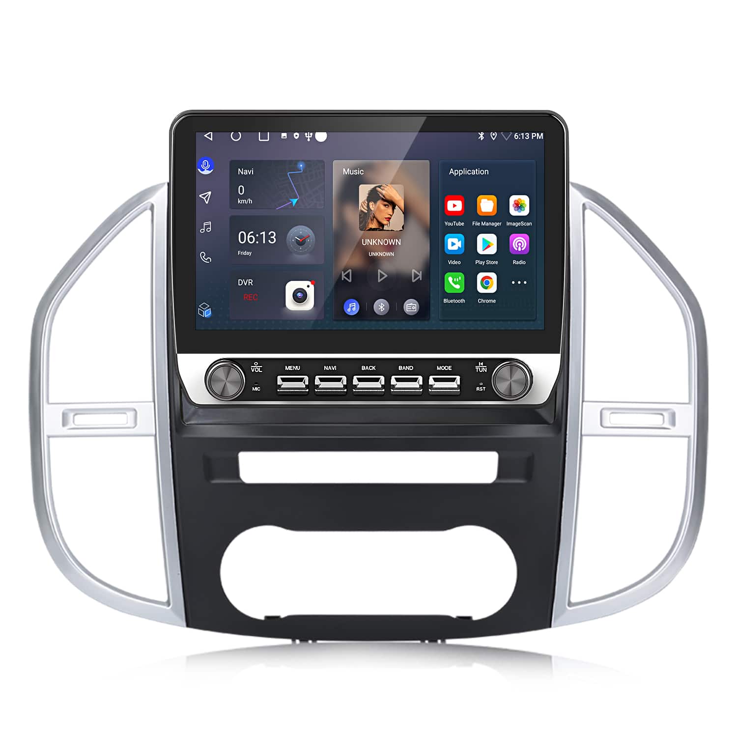Junsun - For Mercedes Benz M-Class W164/GL-Class X164 2005-2012 2+64GB 10.1" Android15 carplay Car Stereo Radio GPS Navi BT WIFI - Black