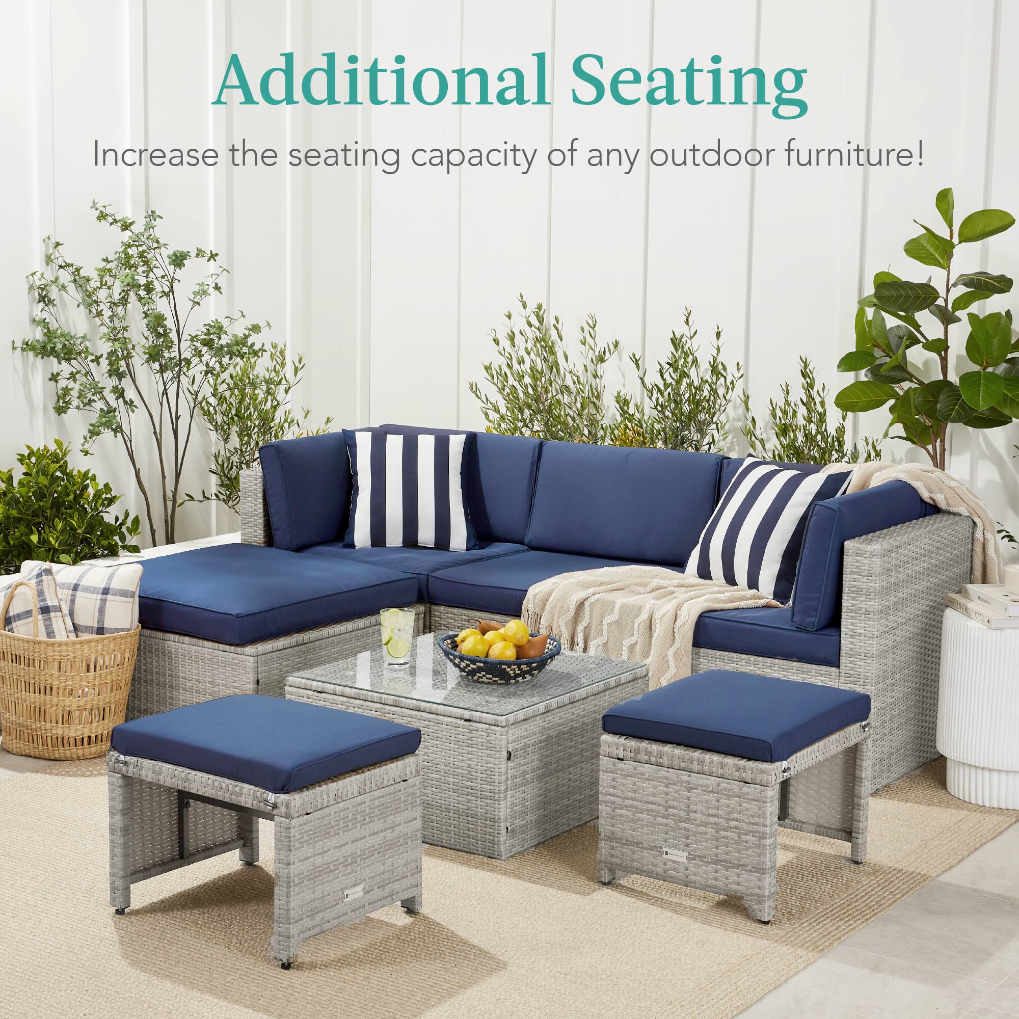 Additional Seating  
Increase the seating capacity of any outdoor furniture!