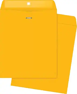 Front. Quality Park - Clasp Kraft Catalog Envelope, 12" x 10", 100/Box - Kraft.