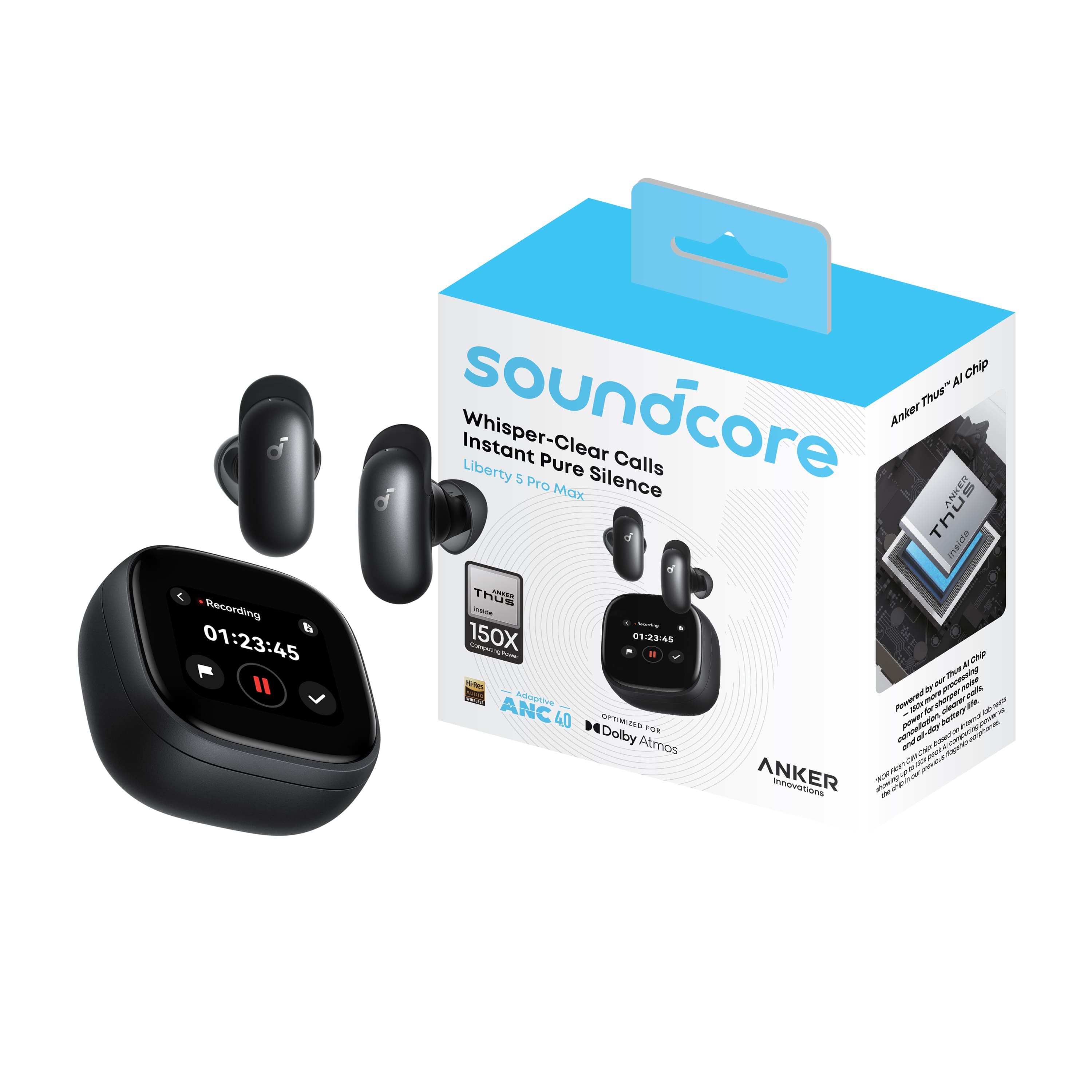 Anker Soundcore Liberty 5 Pro Max Noise Cancelling Earbuds with AI