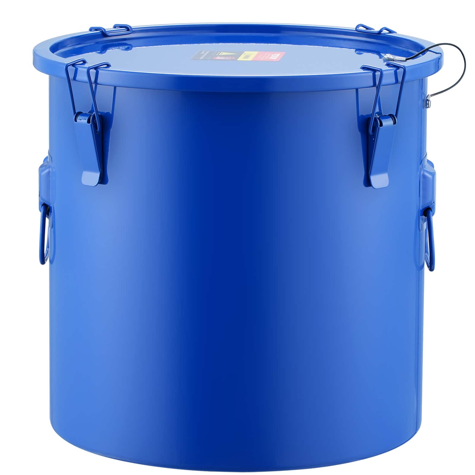 VEVOR - Fryer Grease Bucket, 8 Gal Oil Disposal Caddy Carbon Steel Fryer Oil Bucket with Rust-Proof Coating, Transport Container - Blue