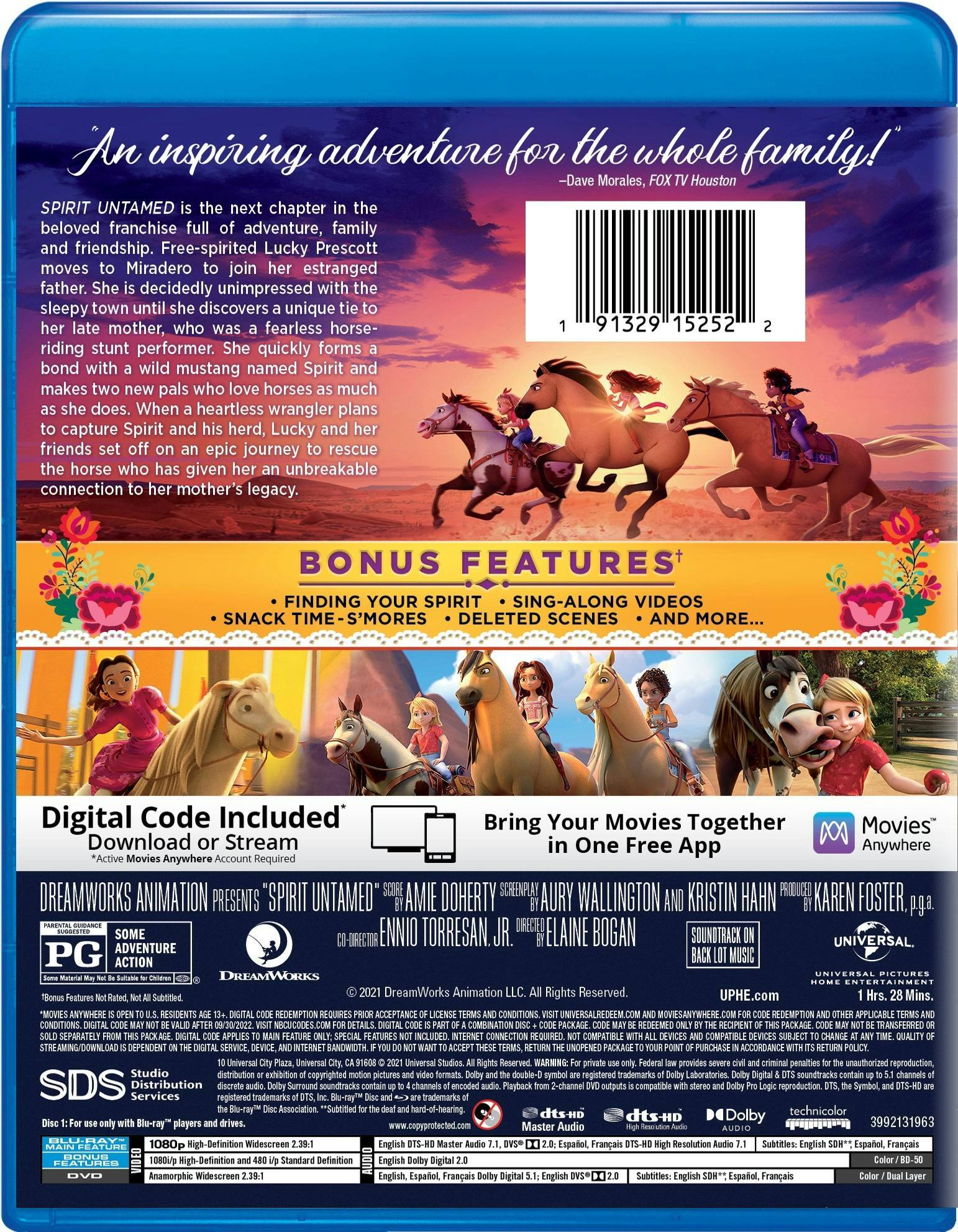 Back. Spirit Untamed (with DVD) [Blu-ray].