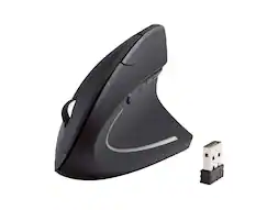 Front. iMicro - MO-WVEO01 2.4GHz Wireless Vertical Ergonomic Optical Mouse - Black.