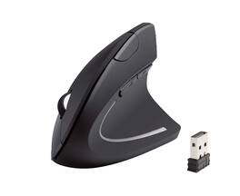 iMicro - MO-WVEO01 2.4GHz Wireless Vertical Ergonomic Optical Mouse - Wireless - Black