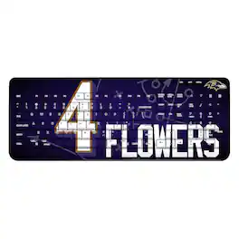 Keyscaper - Zay Flowers Baltimore Ravens Wireless Keyboard - Black