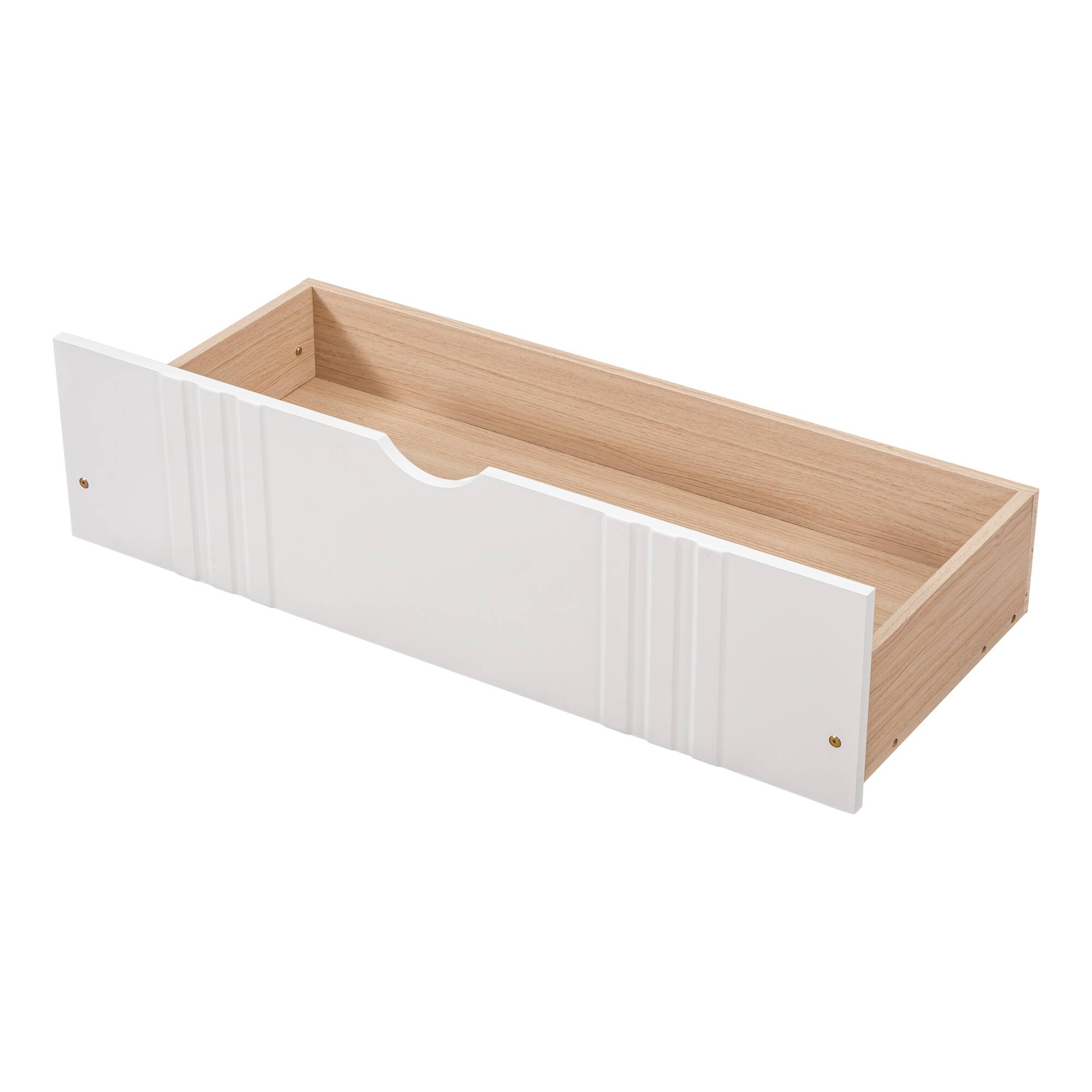 Alt View 8. Whisen - Wood Daybed with Two Storage Drawers, Multi-Functional Sofa Bed Frame - White.