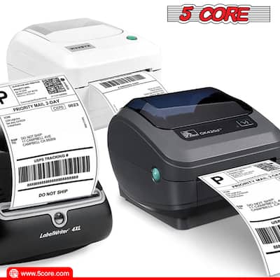 5 CORE 4x6 Direct Thermal Shipping 4pack Labels for Zebra and 5 CORE 4x6 Direct Thermal Shipping 4pack Labels for Zebra and