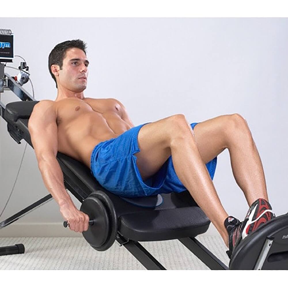 Alt View 7. Total Gym - Total Gym Heavy Duty Total Gym Home Unit Weight Bar for Added Strength, Chrome - Black.