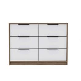 TuHome - Kaia Four Drawer Double Dresser Pine / White MDF - Green