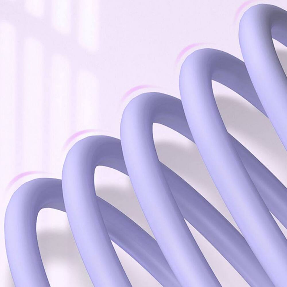 Alt View 6. Topteng - USB-C Cable with Digital Display - 100W Fast Charging, Real-Time Power Monitor for Laptop & Phone - Purple.