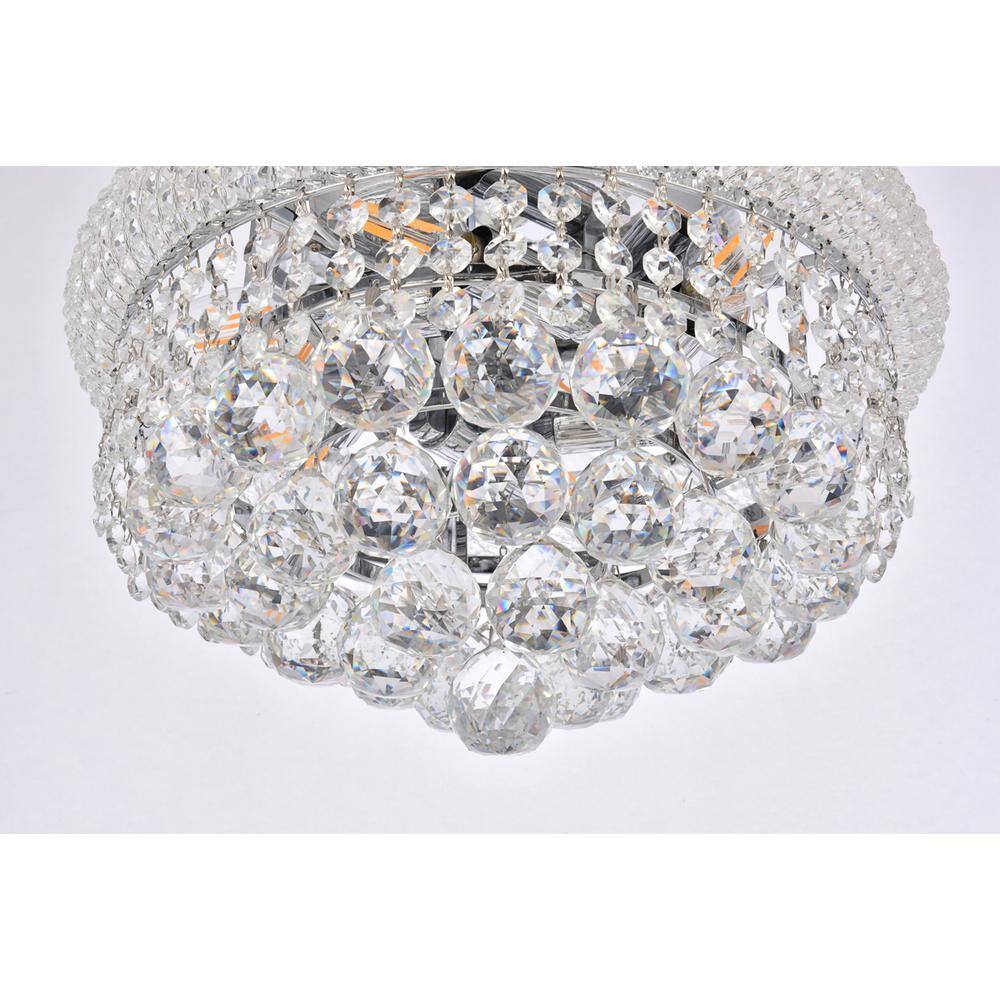 Alt View 4. Elegant Lighting - Primo 6 light Chrome Flush Mount Clear Royal Cut Crystal - Chrome.