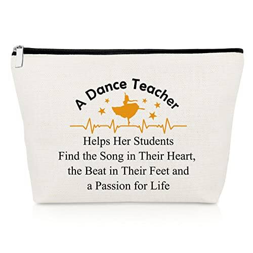 DORLUKFU - Dance Teacher Appreciation Gifts Makeup Bag Thank You Dance Teacher Gifts Dance Lover Gift Cosmetic Bag Dance Coach - Dance Teacher Gifts 299_NO5