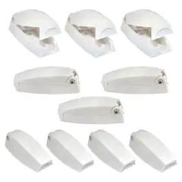 HQRP - 10-Pack RV Baggage Door Catch Latches - Spring-Loaded Storage Compartment Holders, Trailer Motorhome Camper - White