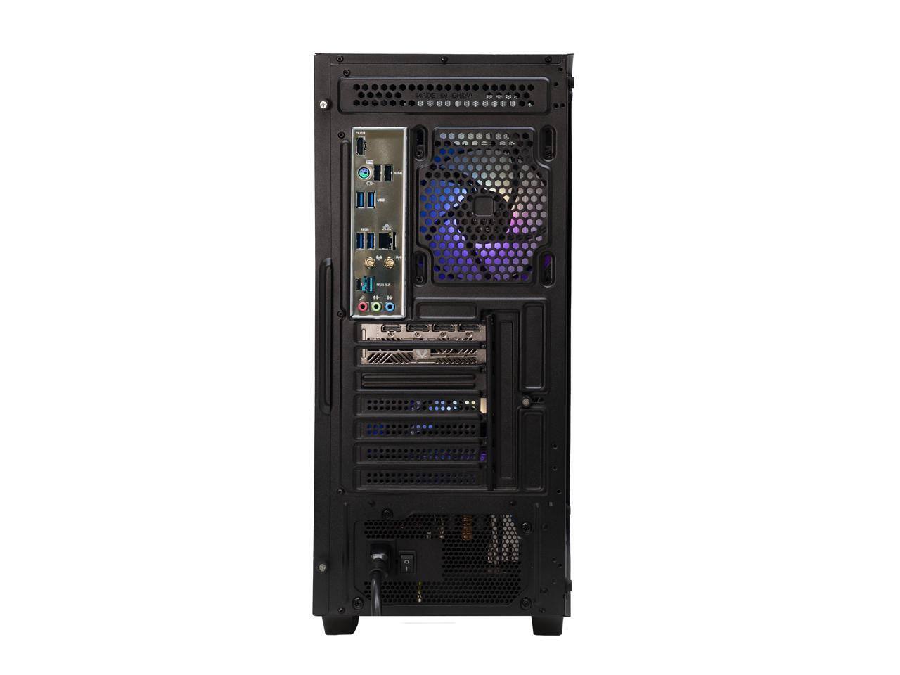 Alt View 3. ZOTAC - MEK AI Gaming PC - RTX 5060, Ryzen 5 5500, 16GB RGB DDR4, 1TB NVME SSD, 650W 80+ GOLD, WiFi 6E, Win 11 - Black.