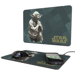 Keyscaper - Star Wars: A New Hope Color Block 15-Watt Wireless Charger and Mouse Pad - Yoda