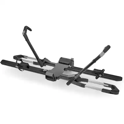 Front. Saris - SuperClamp G4 2-Bike Hitch Rack Lightweight Platform Carrier with Zero Frame Contact & Tilt - Carbon Black.