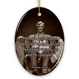 OrnamentallyYou - Abraham Lincolns Wisdom on Humanity Ceramic Ornament Profound Quote Keepsake - Multi-colored