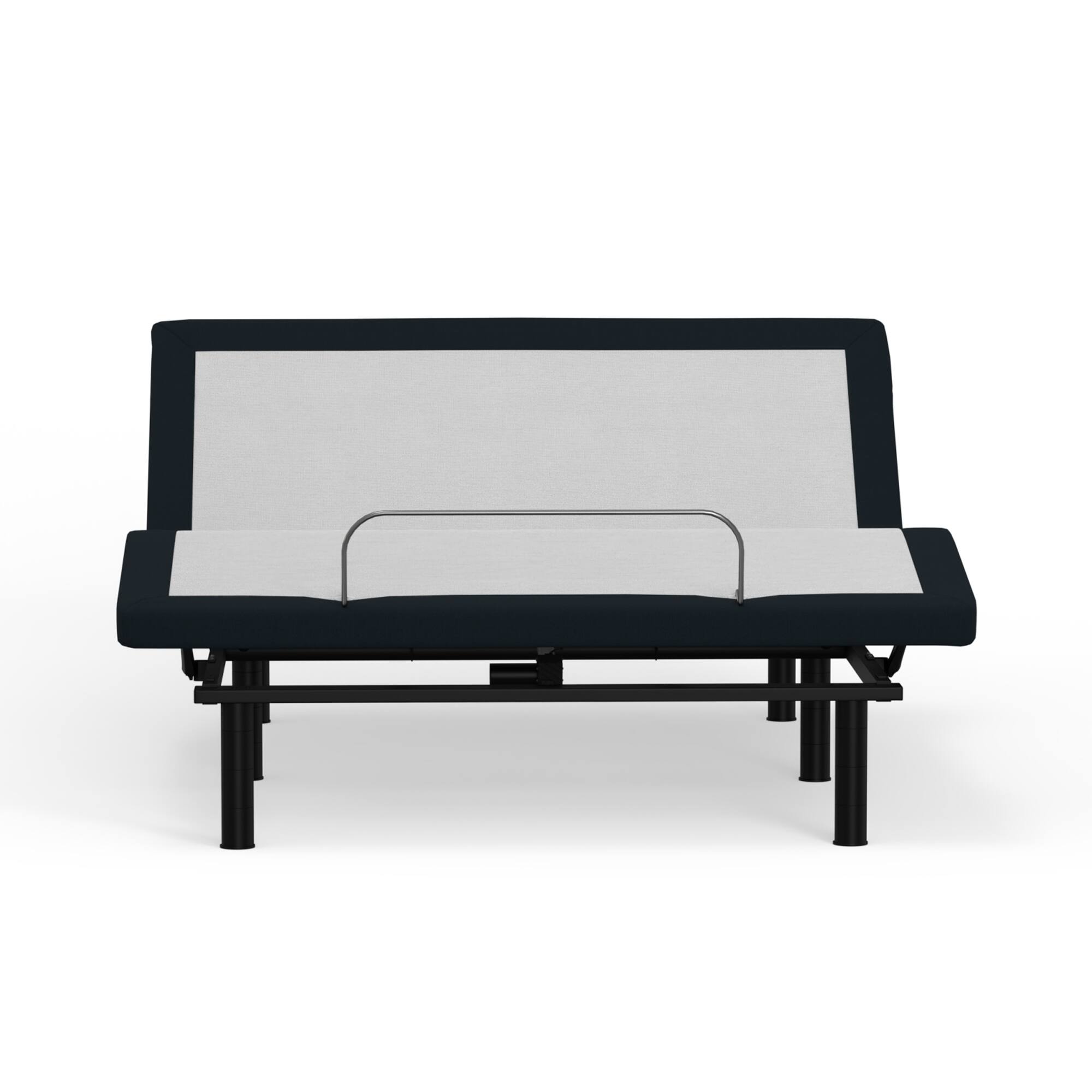 Alt View 1. Tiramisubest - Adjustable Base King: Massage, USB, LED, Zero Clearance, White + Charcoal, Metal, 79x75x15 in, 128 lbs - White+ Charcoal.