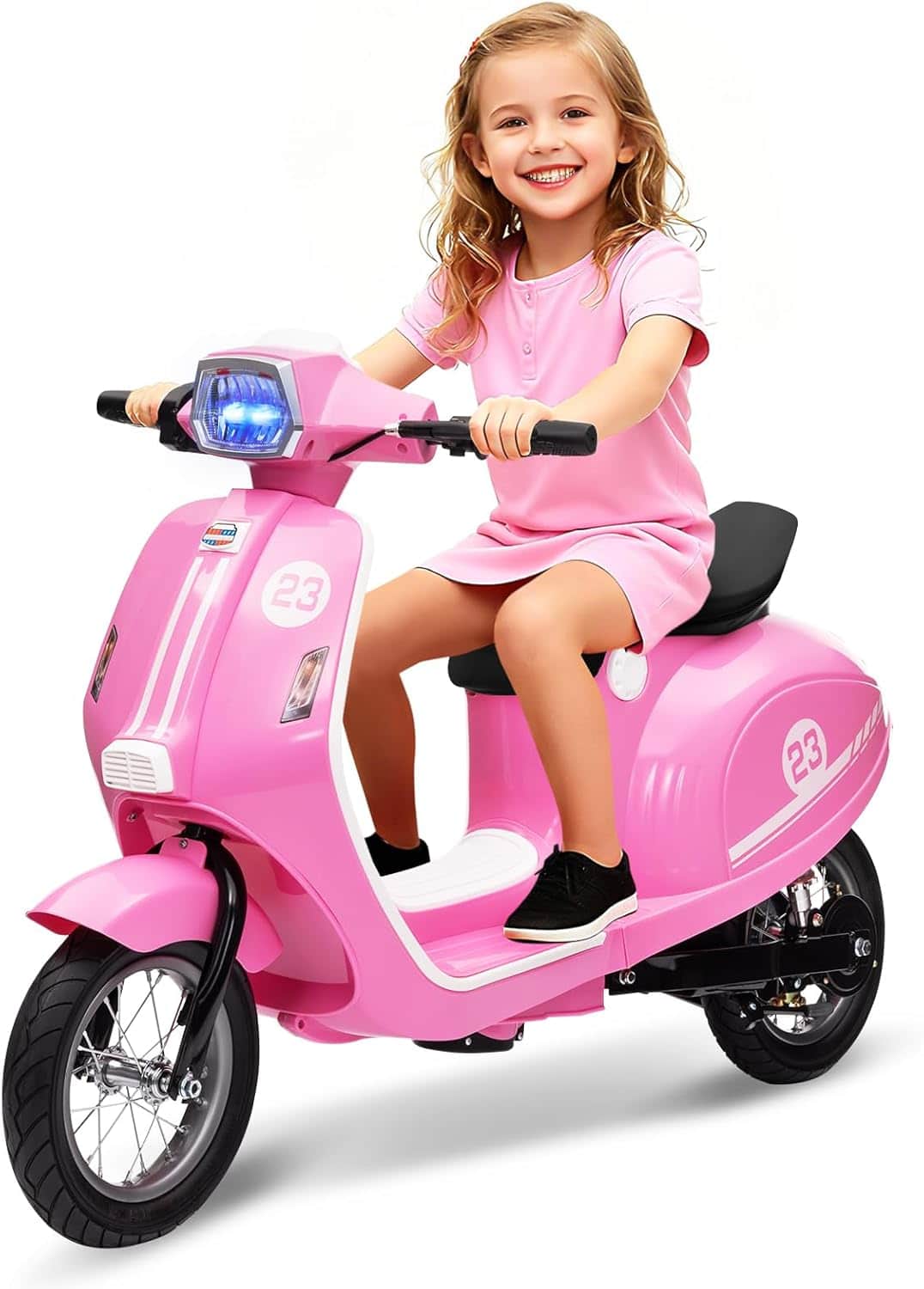 GAOMON - 24V Electric Motorcycle for Kids - Electric Scooter with Seat for Kids 8-14 - Ride On Scooter with LED Light - Pink price history on PriceWatchPro