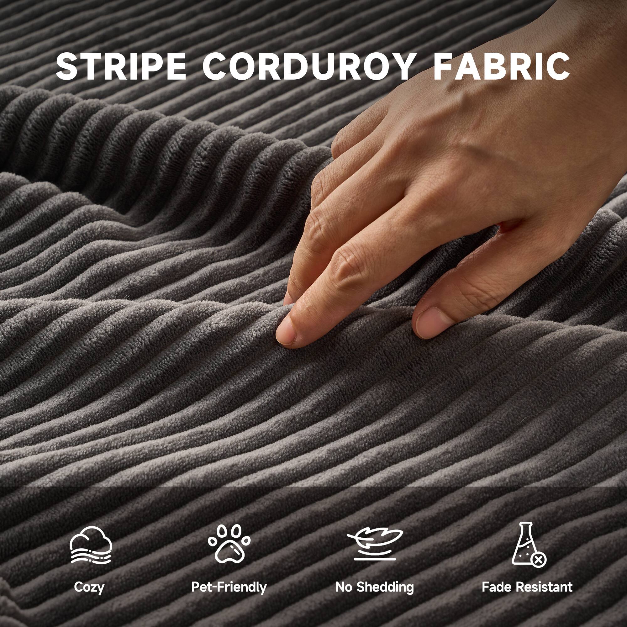 STRIPED CORDUROY FABRIC

- Cozy
- Pet-Friendly
- No Shedding
- Fade Resistant
