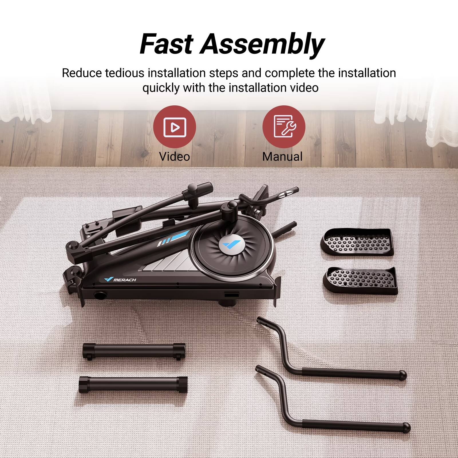 Fast Assembly

Reduce tedious installation steps and complete the installation quickly with the installation video

Video Manual

MERACH