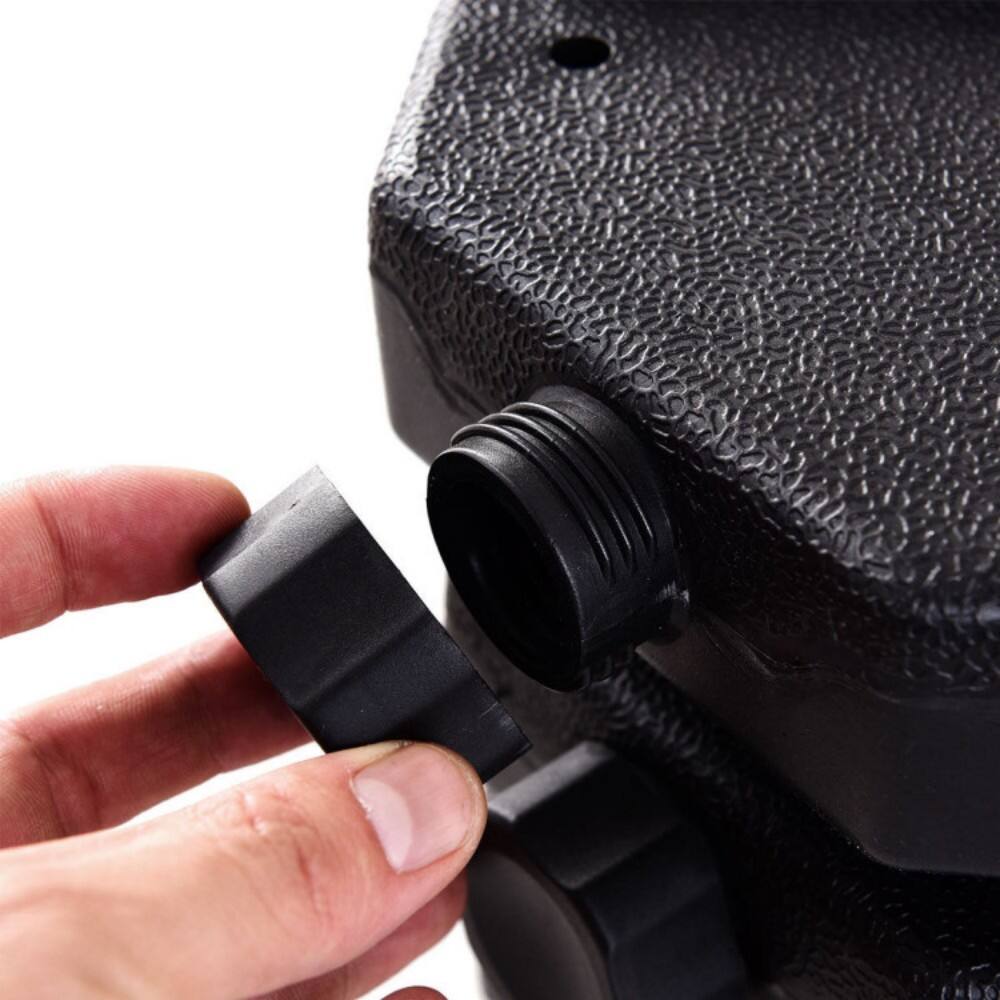 Alt View 4. Mondawe - 20 Inch Patio Offset Water Filled Plate Umbrella Base Sand - Black.