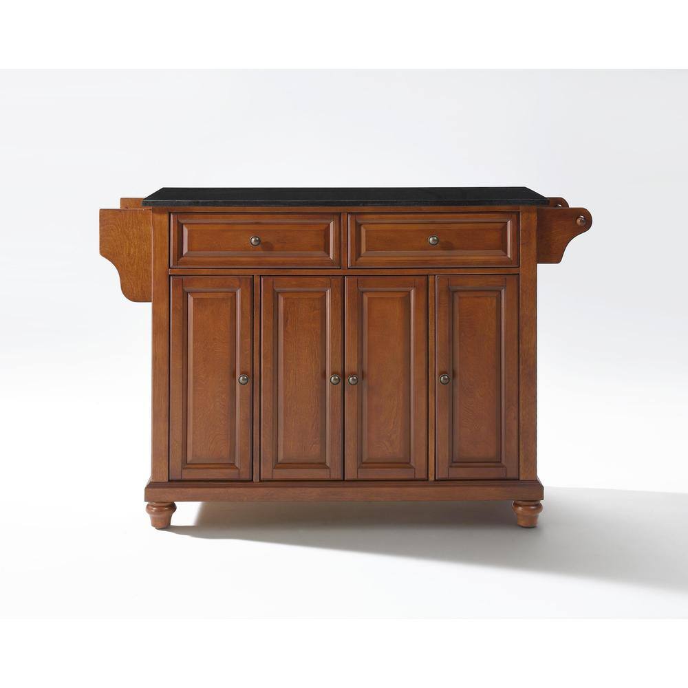 Left. Crosley Furniture - Cambridge Granite Top Full Size Kitchen Island/Cart - Cherry.